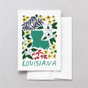 A card with the state of louisiana in it.