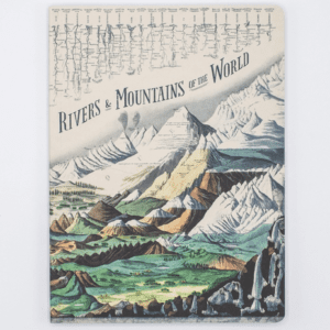 A book cover with an illustration of mountains and water.