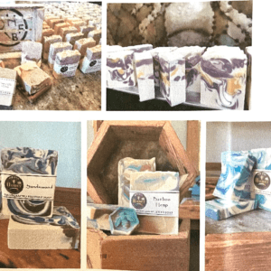 Assortment of handcrafted artisan soap bars.