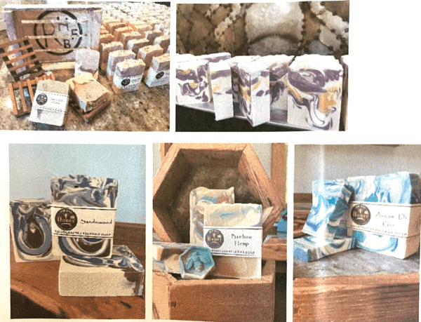 Assortment of handcrafted artisan soap bars.