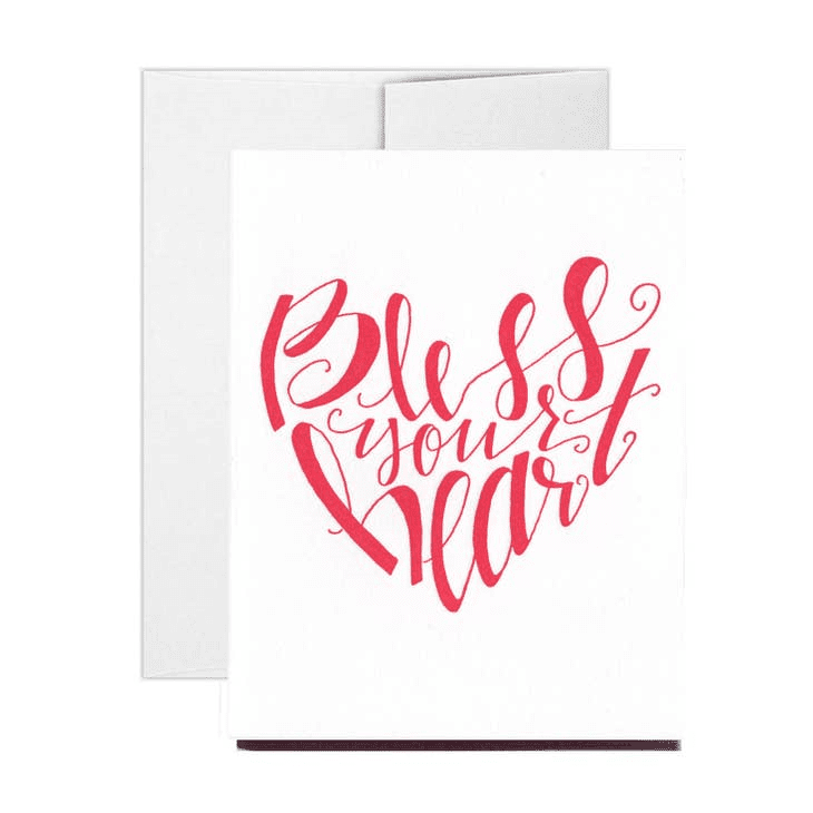 Bless your heart greeting card