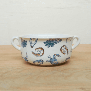 A bowl with some type of pattern on it