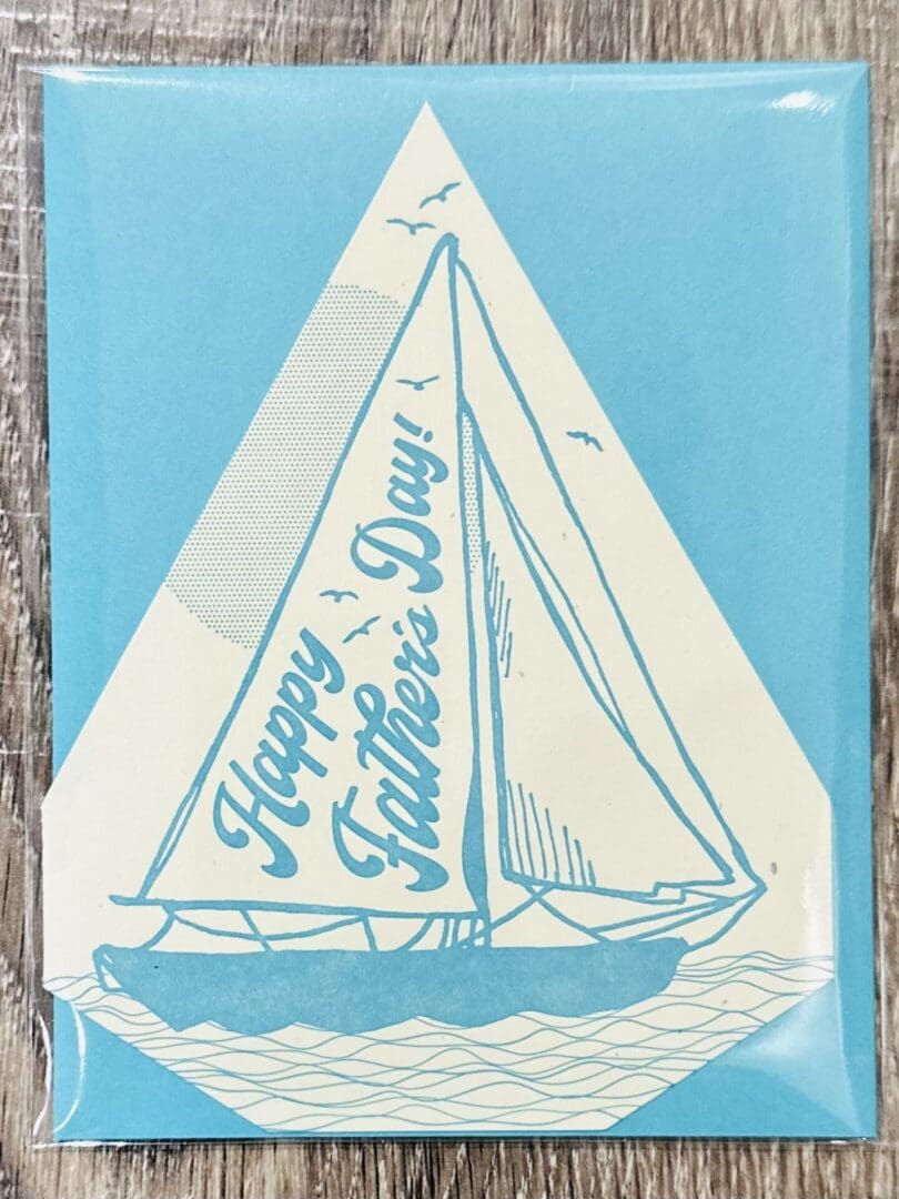 Happy Father's Day card with sailboat.