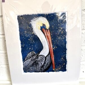 "Pelican in Blue" by Ellen McCord art