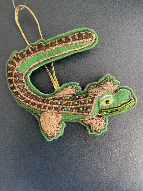 Gator Beaded Ornament - Image 3