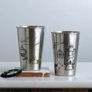 Vital Industries Stainless Steel Metal Pint Tumbler