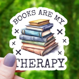 Mimic Gaming Co Books Are My Therapy Sticker - 3"