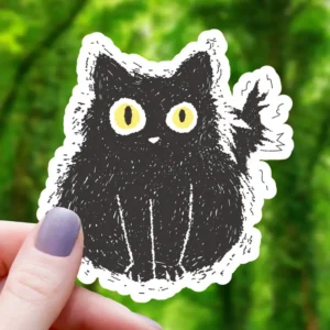 Mimic Gaming Co Electrified Black Cat Sticker- 3"
