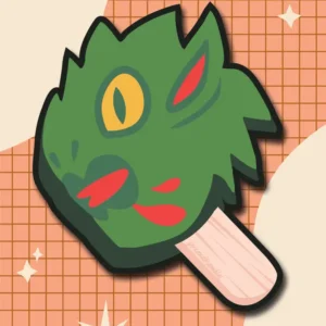 Fox & Brambles Chupacabra Ice Cream Cryptid Vinyl Sticker