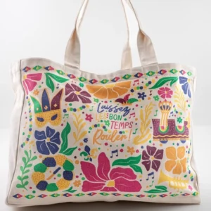 Mardi Gras Flowers Tote